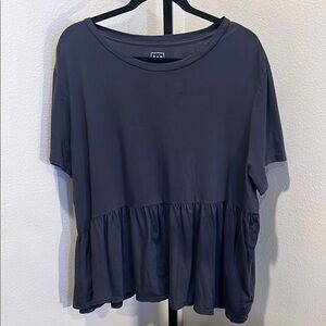 GAP Blue Relaxed Ruffled T-Shirt